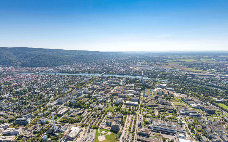 Luftbild vom Neuenheimer Feld
