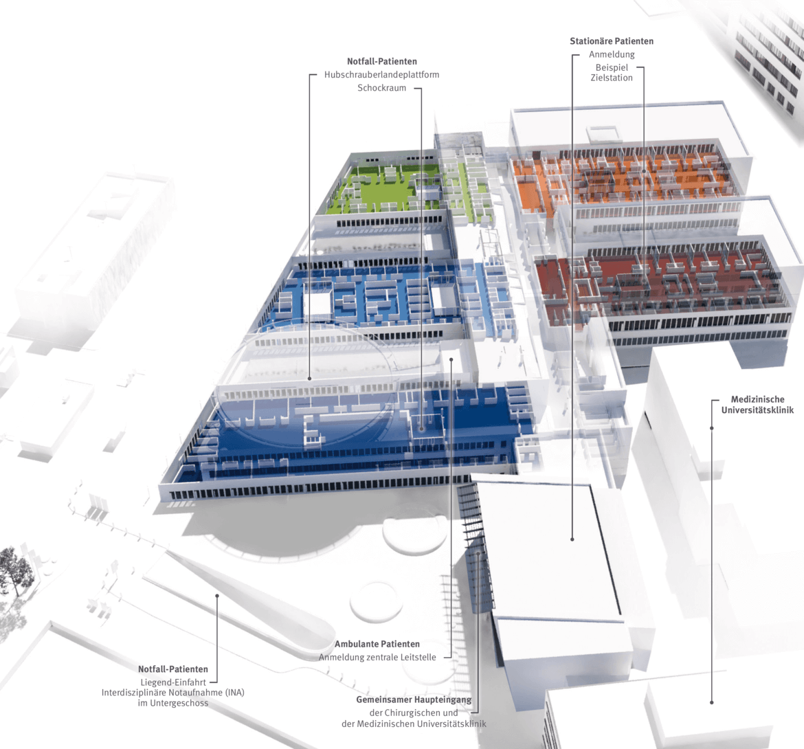 gebäudeplan neubau Chirurgie